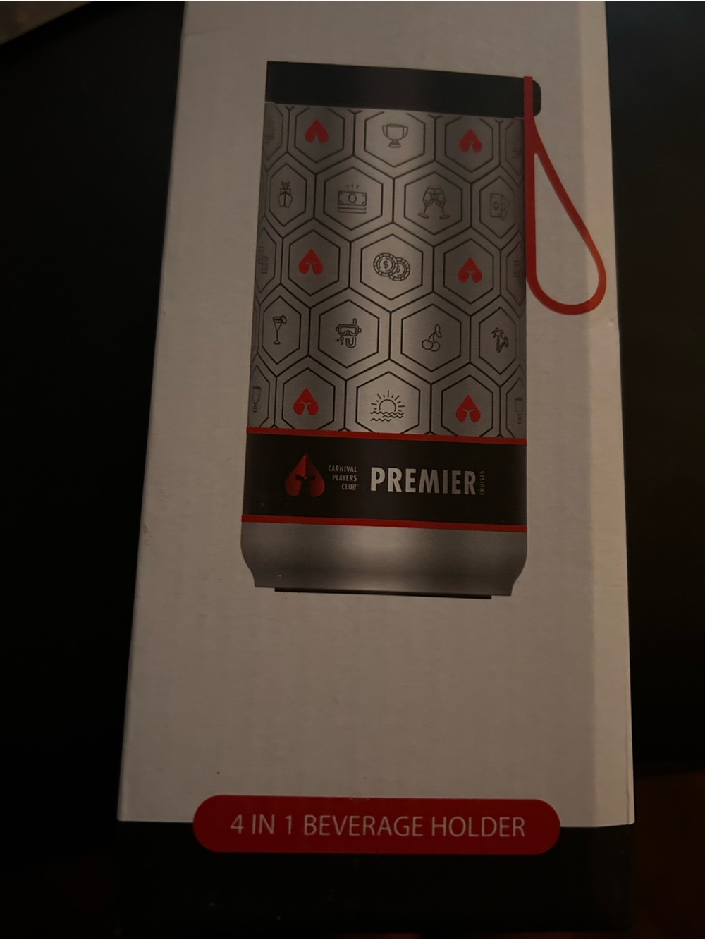 Premier Silver and Red 4-in-1 Beverage Holder